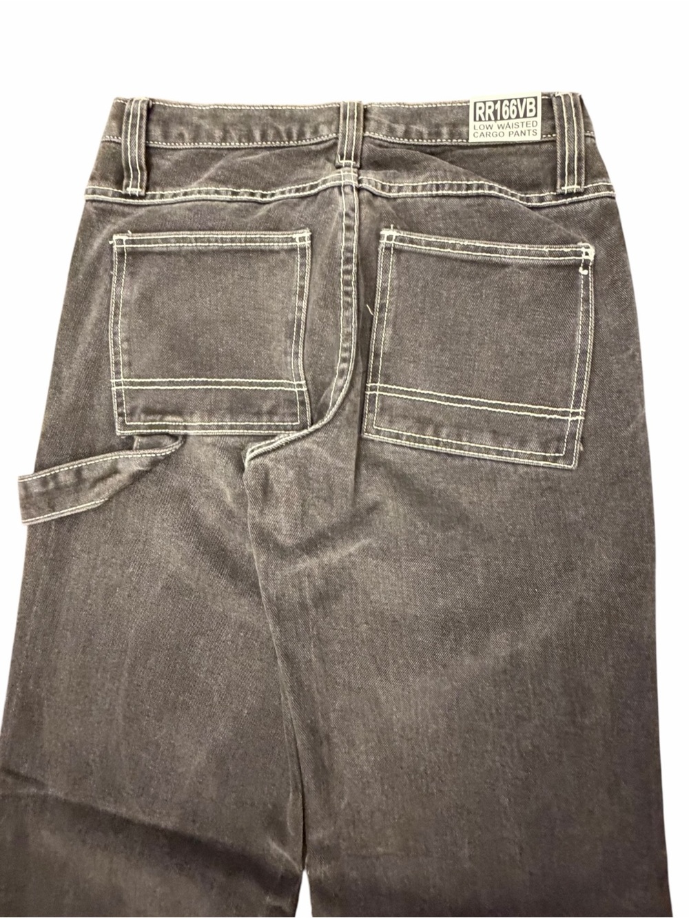 NEW J. Galt Brandy Melville Women's Carpenter Jeans Small Black Adj Waist Cotton